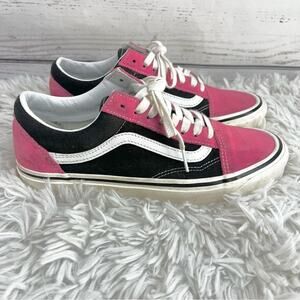 Vans Vintage Sport Black Hot Pink Low-Top Sk8 Sneakers Unisex 8.5 Men - 10 Women